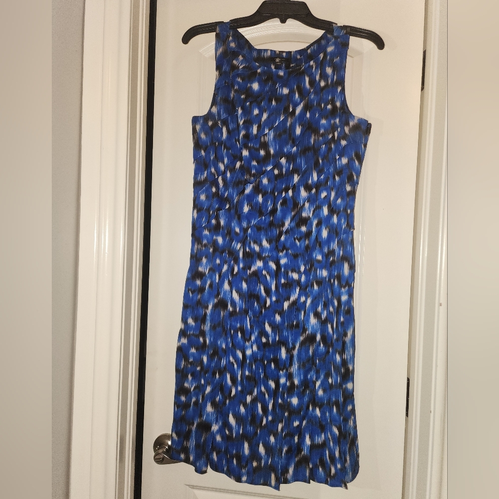 Blue and Black Patterned Dress